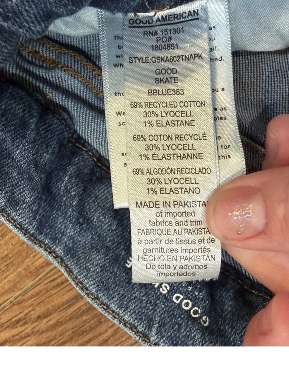 GOOD AMERICAN Womens Good Skate Jeans Size 4/27 High Waisted Blue 90s Fit